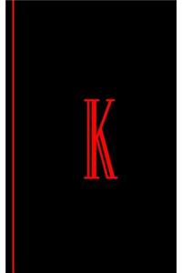 Monogram Letter K Journal