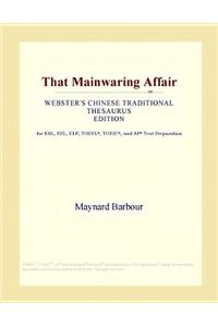 That Mainwaring Affair (Webster's Chinese Traditional Thesaurus Edition)