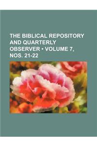 The Biblical Repository and Quarterly Observer (Volume 7, Nos. 21-22)