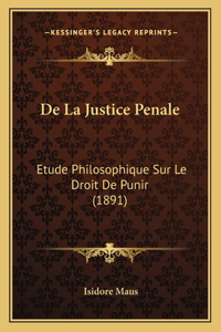 De La Justice Penale