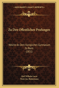 Zu Den Offentlichen Prufungen
