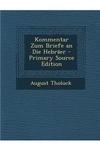 Kommentar Zum Briefe an Die Hebraer - Primary Source Edition