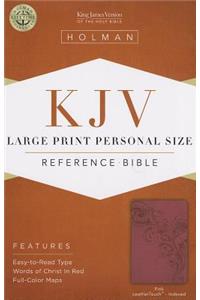 KJV Large Print Personal Size Reference Bible, Pink LeatherTouch Indexed
