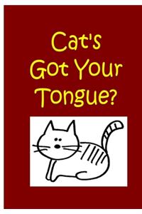 Cat's Got Your Tongue? - Red Notebook / Extended Lined Pages / Soft Matte