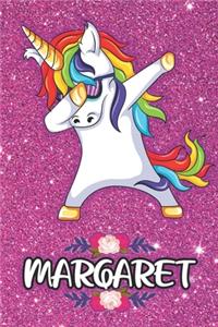 Margaret - Dabbing Unicorn Notebook