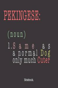 Pekingese (noun) 1. Same As A Normal Dog Only Much Cuter
