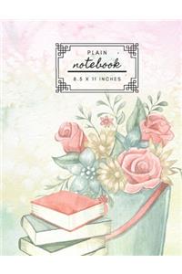 Plain Notebook 8.5 x 11 Inches