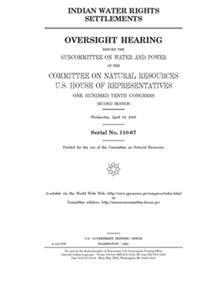 Indian water rights settlements