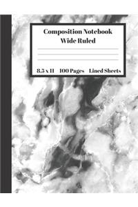 Composition Notebook Wide Ruled Lined Sheets