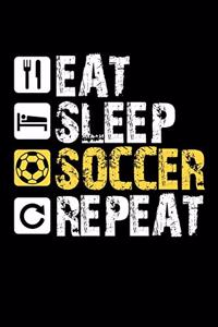 Eat Sleep Soccer Repeat: Blank Comic Book Sketchbook For Kids And Adults To Draw Your Own Cartoon For Soccer Lovers, Soccer Players And All Fans Of A Soccer Team (6 x 9; 120