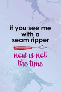 If You See Me With A Seam Ripper Now Is Not The Time