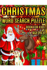 Christmas Word Search Puzzle Book For Kids Ages 4-8