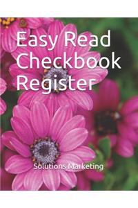 Easy Read Checkbook Register
