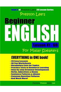 Preston Lee's Beginner English Lesson 41 - 60 For Malay Speakers