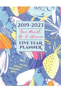 2019-2023 Five Year Planner One Month At-A-Glance