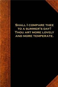 2019 Weekly Planner Shakespeare Quote Summer Day Sonnet 134 Pages