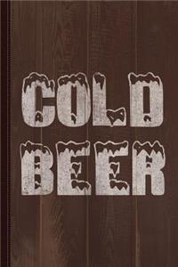 Retro Cold Beer Journal Notebook