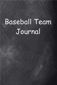 Baseball Team Journal Chalkboard Design