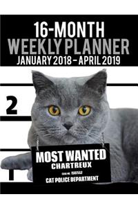 2018-2019 Weekly Planner - Most Wanted Chartreux