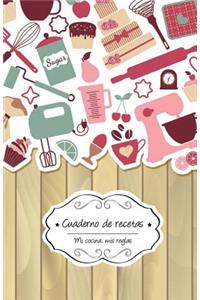 Cuaderno de recetas en blanco