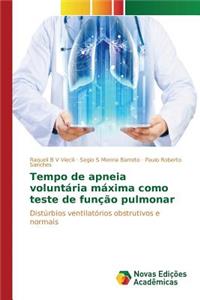 Tempo de apneia voluntária máxima como teste de função pulmonar