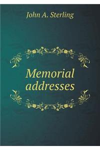 Memorial addresses