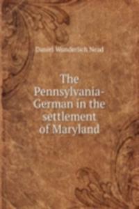 Pennsylvania-German in the settlement of Maryland
