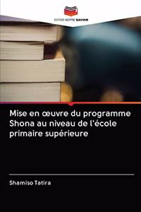 Mise en oeuvre du programme Shona au niveau de l'école primaire supérieure