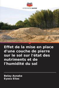 Effet de la mise en place d'une couche de pierre sur le sol sur l'état des nutriments et de l'humidité du sol