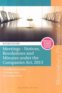 Meetings-Notices, Resolution And Minutes Under The Companies Act, 2013
