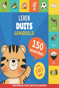 Leer Duits - 150 woorden met uitspraken - Gemiddeld: Prentenboek voor tweetalige kinderen