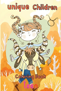 Unique Children Coloring Book teen