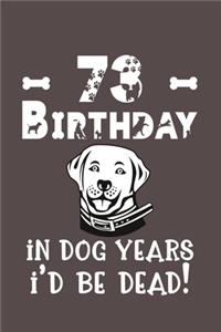 73 Birthday - In Dog Years I'd Be Dead!