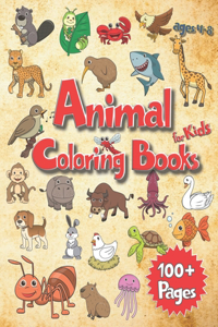 Animal coloring books for kids ages 4-8