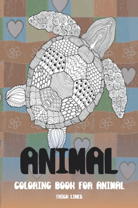 Coloring Book for Animal - Thick Lines - Animal