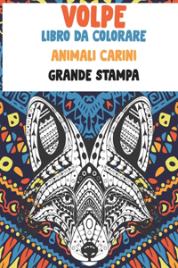 Libro da colorare - Grande stampa - Animali carini - Volpe