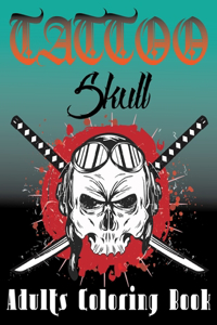 Tattoo Skull Adults Coloring Book