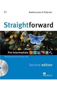 Straightforward 2nd Edition Pre-Intermediate Level Workbook with key & CD Pack