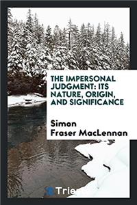 Impersonal Judgment