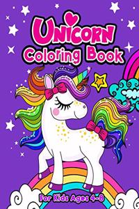 Unicorn Coloring Book For Kids Ages 4-8