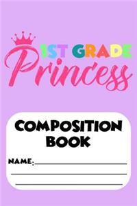 1st Grade Princess Composition Book