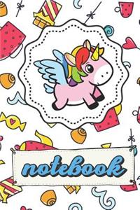 Notebook: Unicorn Note Book With Candy Tea Chocolate Tea Cups Pattern, Lined Paper Note Book For Girls To Draw, Sketch & Crayon or Color (Kids Teens Adult Jou