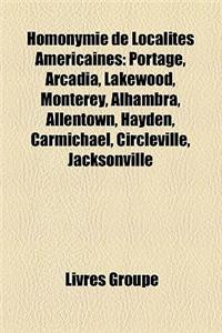Homonymie de Localites Americaines