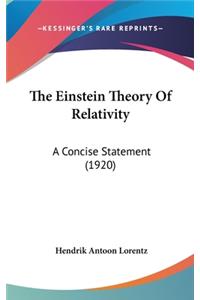 Einstein Theory Of Relativity