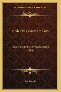 Etude Des Ecorces De Coto