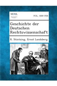 Geschichte Der Deutschen Rechtswissenschaft