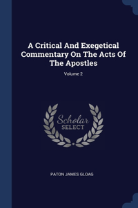 A Critical And Exegetical Commentary On The Acts Of The Apostles; Volume 2