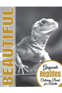 Beautiful Grayscale Reptiles Adult Coloring Book
