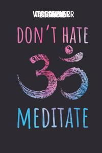 Tagesplaner mit Om Symbol für Meditation