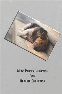 New Puppy Journal And Health Checklist
